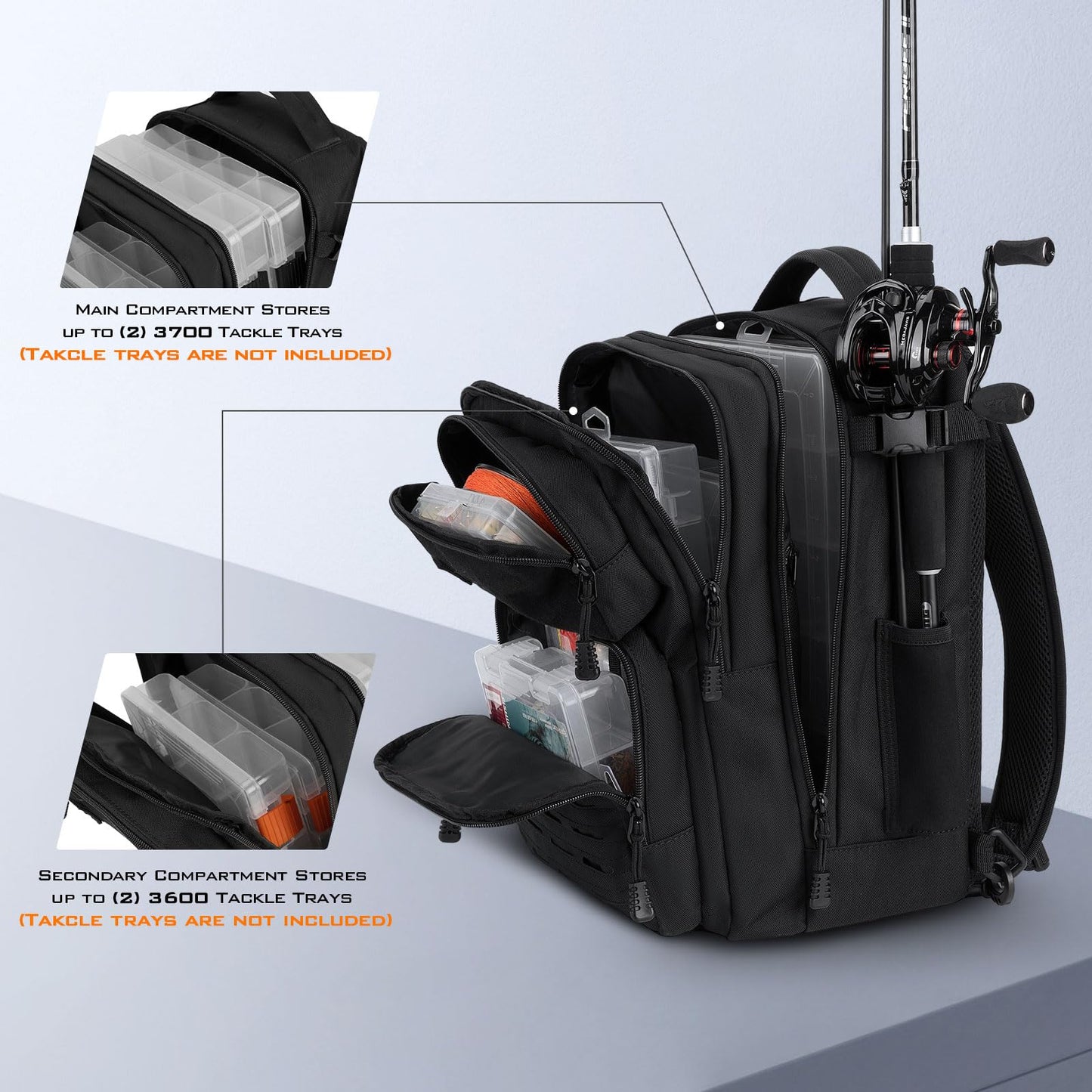 KastKing BlowBak Tactical Sling Tackle Bag-Lightweight Fishing Backpack Storge Fishing Gear and Equipment,Gift for Men