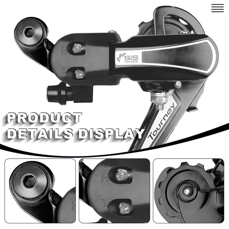 RD-TY21B 6/7 Speed Direct Mount Derailleur for Mountain Tricycle Commuter Cruiser Bike