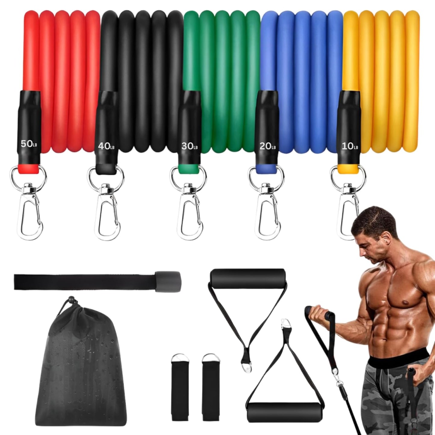 Pull Up Bands & Resistance Band Set – Ideal for Men & Women, Perfect Pull Up Assistance Bands, Strength Training, Workout, Body Stretching, Physical Therapy, Muscle Training