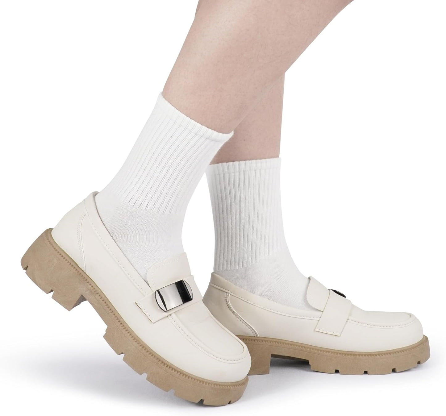 BomKinta Women Casual Calf Socks - Cute Cotton Crew Socks for Comfort | 6 Pairs, Size 5-10