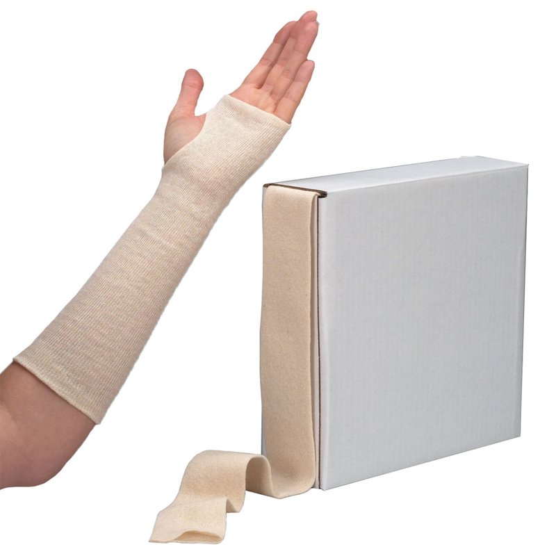 Rolyan Cotton Stockinette, 1" Wide x 25 Yards, Cast Pre-Wrap, Knit Tubular Bandage for Splint Padding and Friction Reduction, Cast Fabrication Wrap, Stretches 3 Times for Comfort & Fit, Dispenser Box