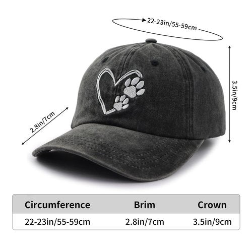 Dog Lovers Gifts for Women Men, Dog Mom Dad Hat, Pet Owner Baseball Cap, Fathers Mothers Day Christmas Birthday Gifts for Mama Papa Parents Wife Hubby Black