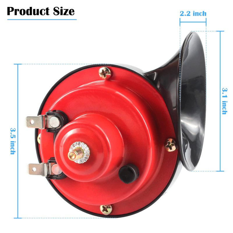 Dewkake Golf Cart Horn Kit Floor Mount Button for EZGO, Club Car, Ya-ma-ha, 12 V