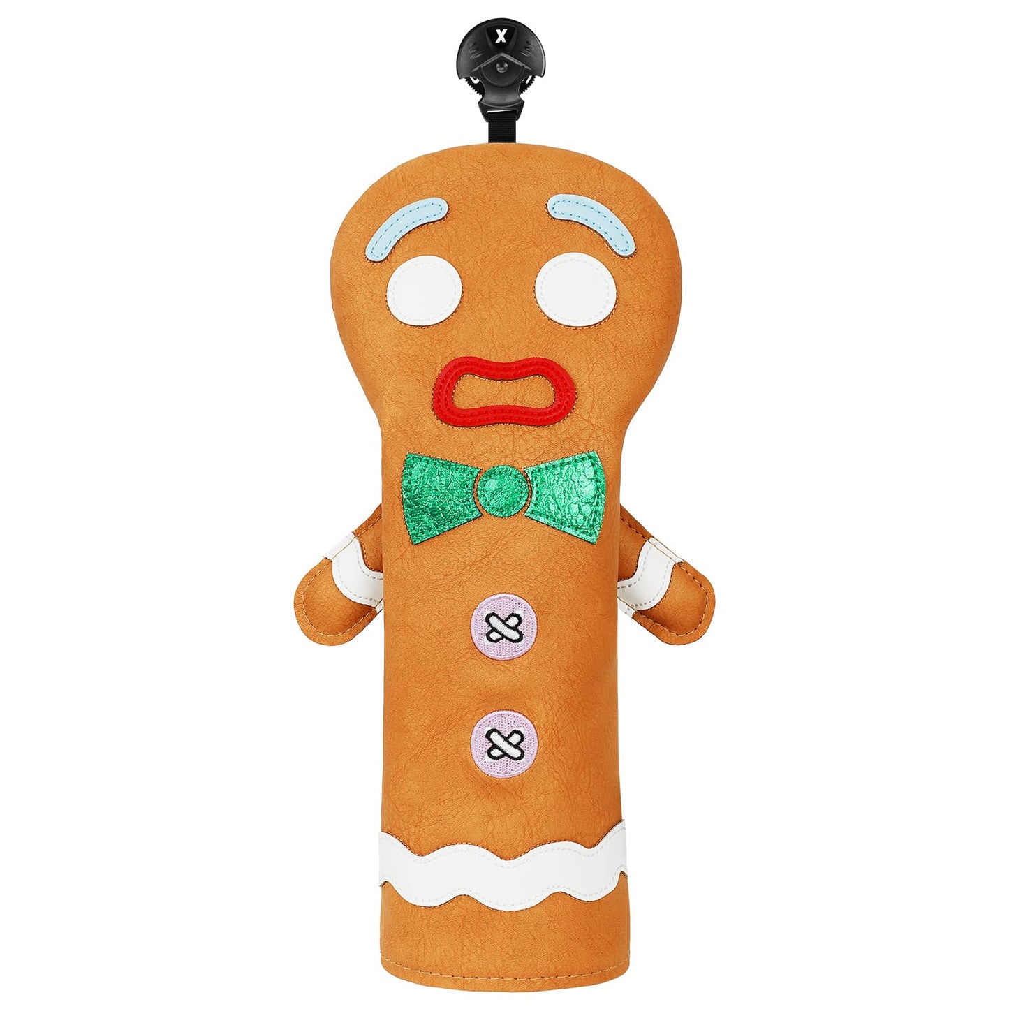 LZFAN Funny Golf Club Head Cover Driver Headcover Fairway Wood Headcover Hybrid Club Head Cover Brown Monster Cookie Fairway
