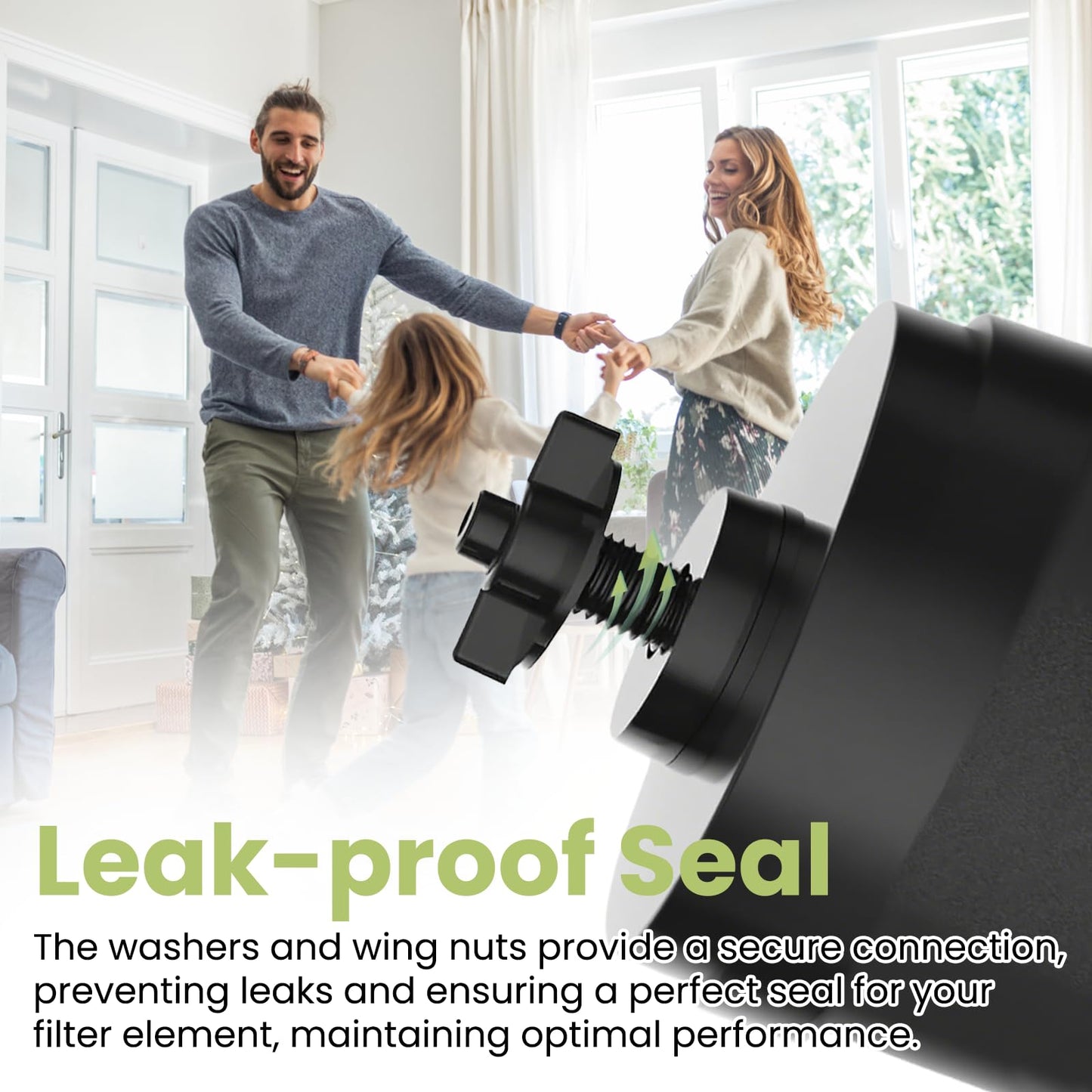 PIHIL Replacement Kit for Berkey Water Filter System Elements,Suited for Berkey Gravity Filter System and Black Activated Carbon Water Filters, 4 Washers, 4 Wing nuts and 4 Silicone Blocking Plugs