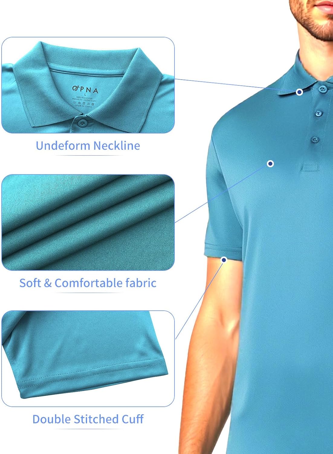 Skiennix Golf Polos for Men - Dry Fit Short Sleeve Shirts in Regular & Big/Tall Sizes