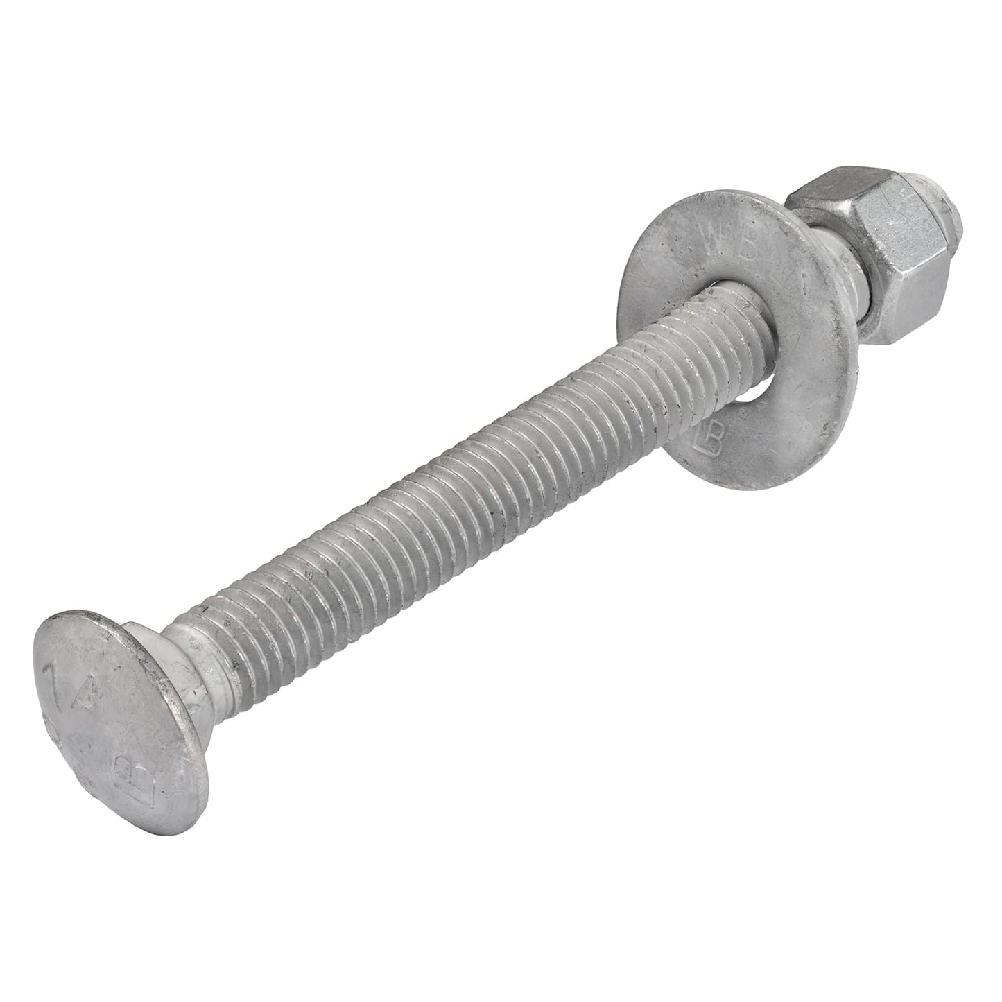 Galvanized Carriage Bolt Kit - 25 Pack 1/2" x 6" with Washers & Hex Nuts for Outdoor Use