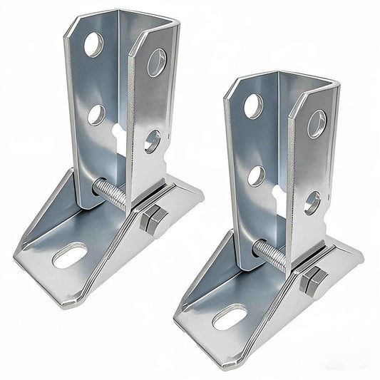 BIAXJUNY Adjustable Brace Fitting,180 Degree Turn Joint Connector Bracket Fit for 1/2" Bolt in 1-5/8" Strut Channel, Electrogalvanized（2 Pack）