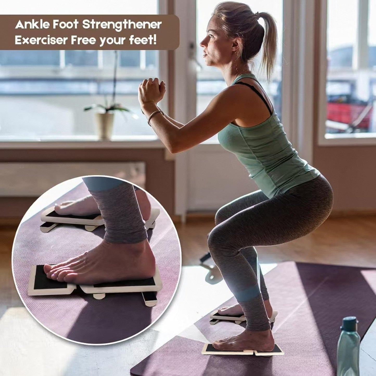 Ankle Strengthener，Ankle Balance Board，Foot Strengthener Trainer for Sprained Ankle，Balance Training，Home Gym Fitness Equipment