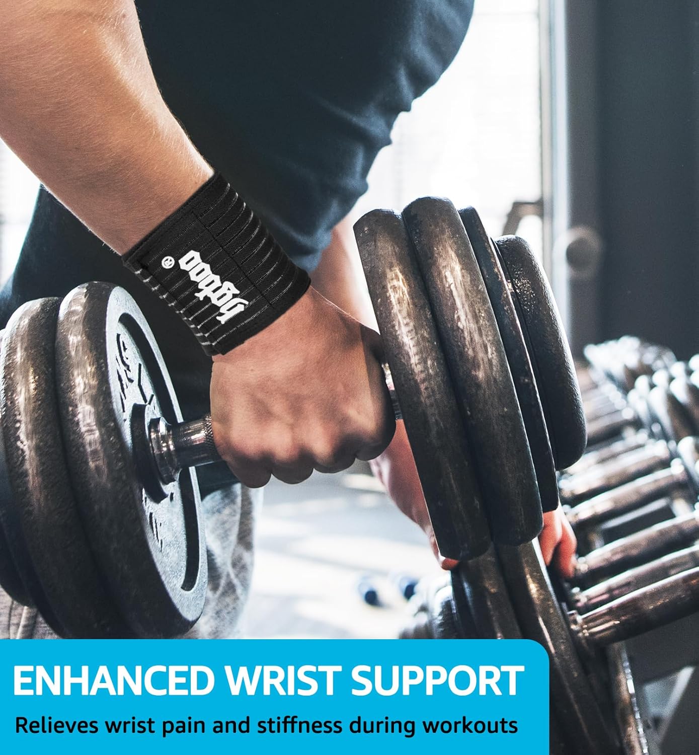 Skiennix Compression Wrist Bands - High-Elastic Straps for Sports & Weightlifting | 2 PCS, Breathable Fabric (Black)