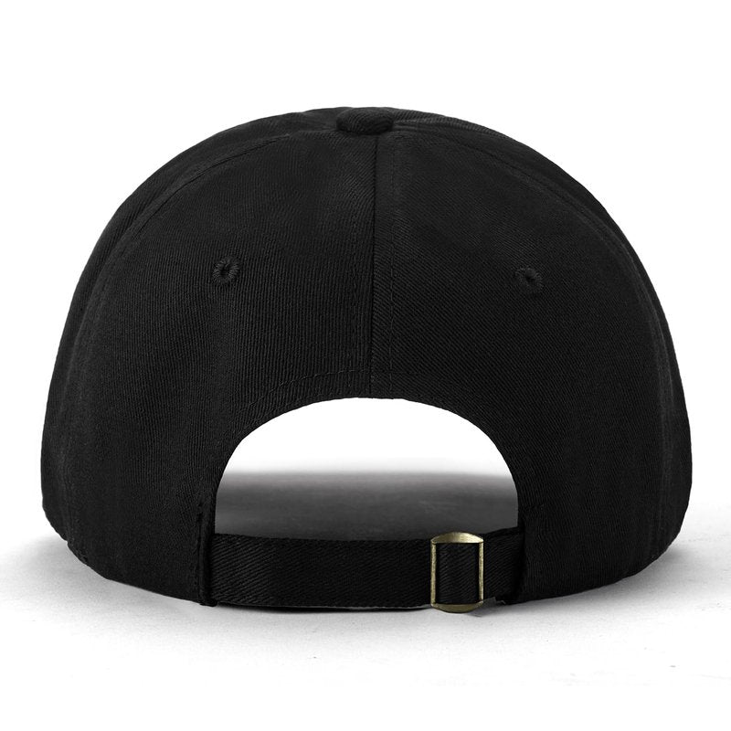 XMMAXFLOW Unisex Baseball Cap with Exquisite Pattern, Adjustable Embroidered Baseball Cap as a Delicate Gift (US, Alpha, One Size, MF09-WhiteSmileLove-Black)