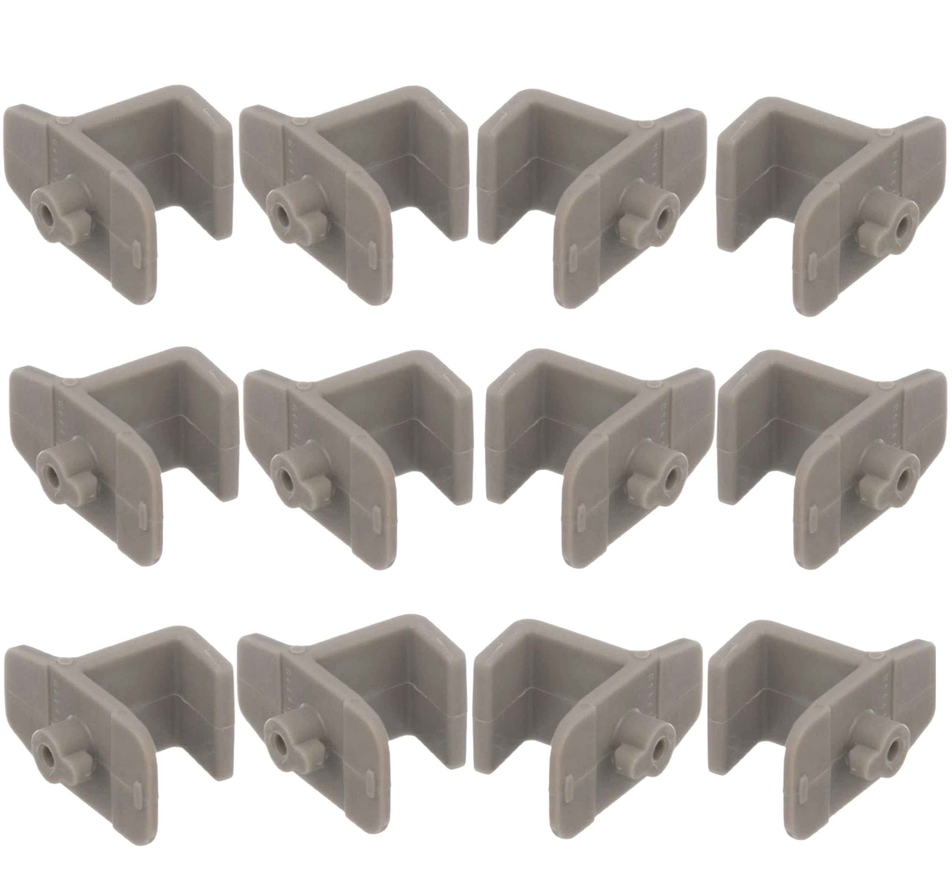 GEEX DEPOT Replacement Shelf Clips for Turbo Air Freezers & Refrigerators, Gray Plastic Shelf Clips, 12-Pack (12)