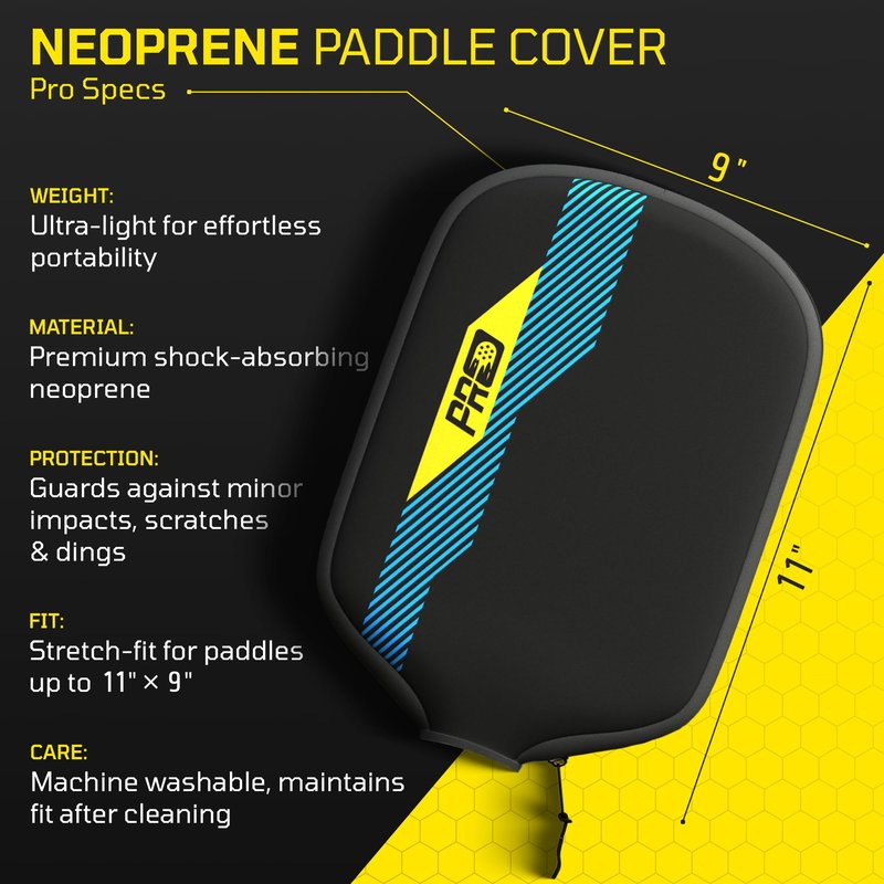 PicklePro Pickleball Paddle Cover – Neoprene Pickleball Paddle Case, Slim Lightweight Sleeve, Universal Fit