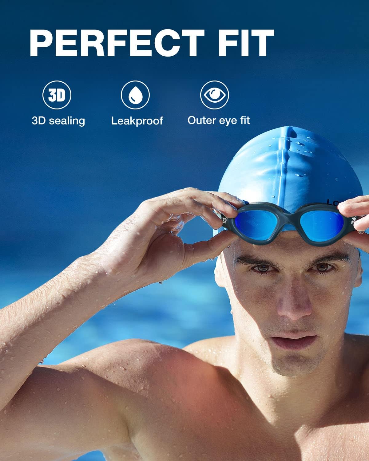 ZIONOR Swim Goggles - Upgraded G1 Polarized Anti-Fog Design for Men and Women | Comfortable Fit