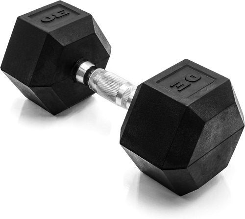 CAP Barbell Coated Hex Dumbbell Weights - Durable Design | Available in 10-120 lbs Options