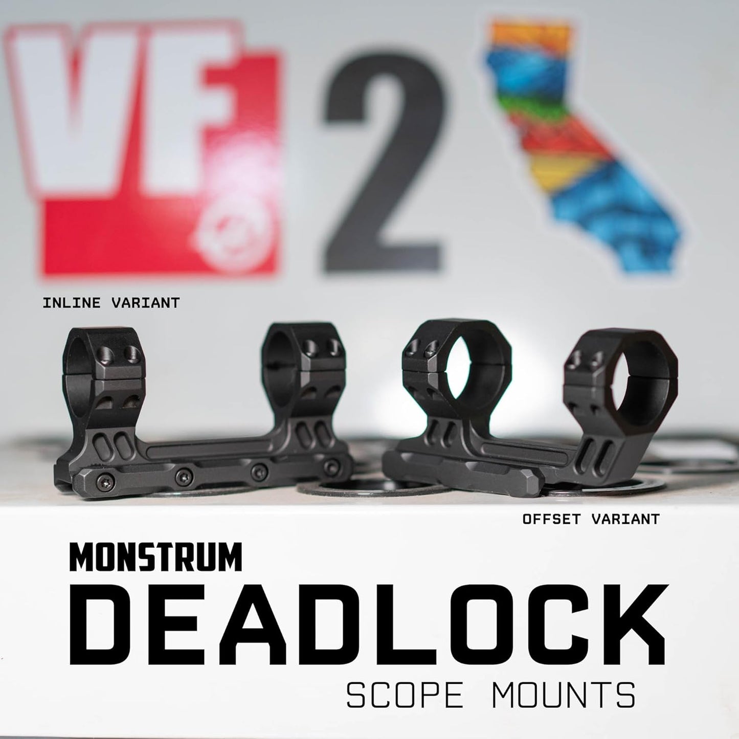 Monstrum Deadlock Series Dual Ring Scope Mount - Durable, Lightweight Design for Precision Shooting