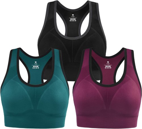 IUGA High Impact Sports Bra - Seamless Padded Racerback Yoga Bra for Women | Comfortable Activewear