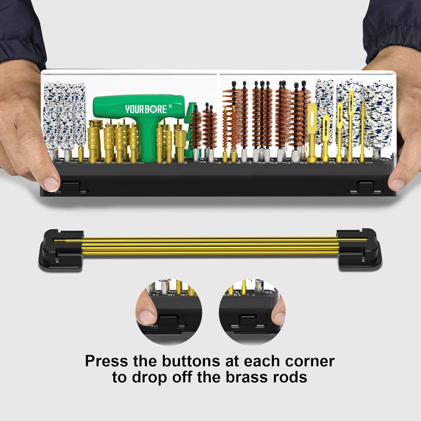 Universal Gun Cleaning Kit - Compact Pack for Handgun, Rifle & Shotgun | Fits .22 to 12Ga Calibers