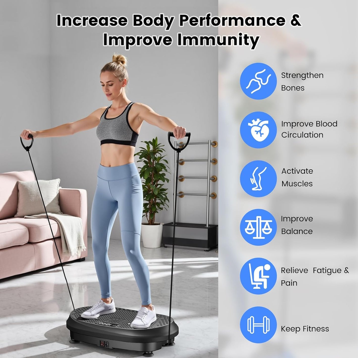 Skiennix Vibration Plate - Full Body Shaker for Lymphatic Drainage | Bluetooth Fitness Platform