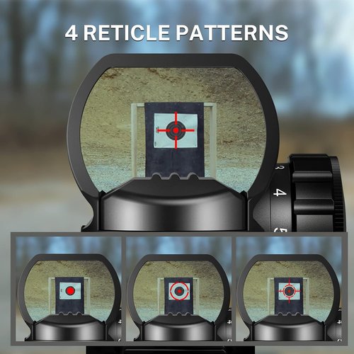 EZshoot Reflex Sight - 4 Reticles Red Dot Holographic Optic Scope with 20mm Rail Mount | Absolute Co-Witness