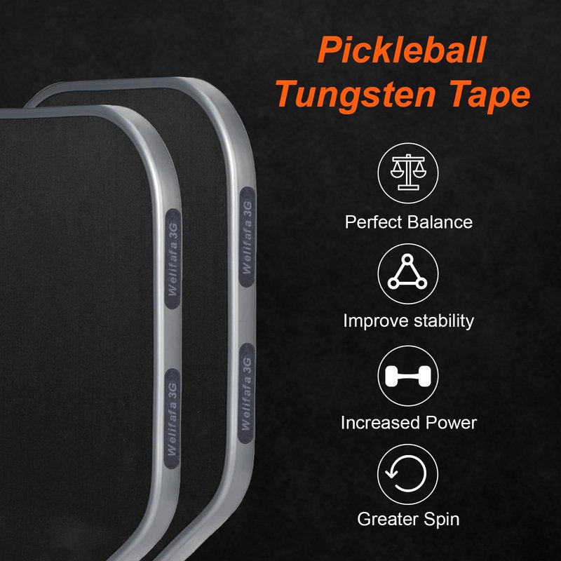 Welifafa Tungsten Tape for Pickleball Paddles 10PCS 3 Gram Pickleball Weights for Paddles Adhesive Pickleball Weighted Tape Non-Toxic Pickleball Paddle Weight Strips for Men Women Adults Beginners