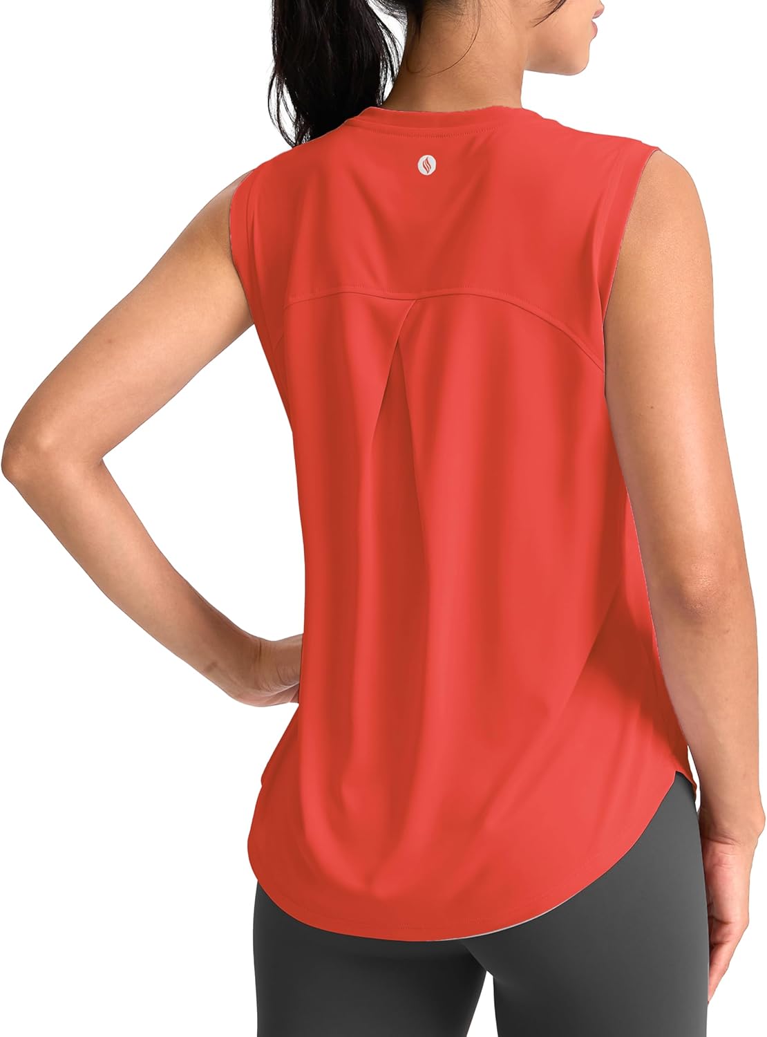 SANTINY Women's Sleeveless Workout Tops - Breathable Lightweight Yoga & Tennis Tank Shirts