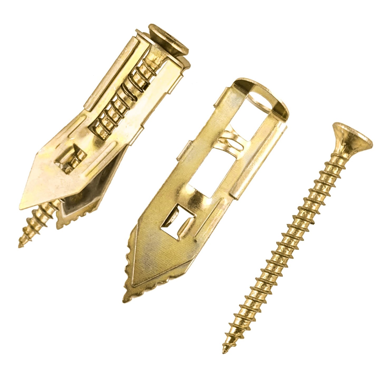 65 Set Drywall Self Drilling Anchors with Screws, Heavy Duty Wall Fasteners for Hanging for Brick, Stucco, Wood, No Drill Needed,0.47"x1.57"