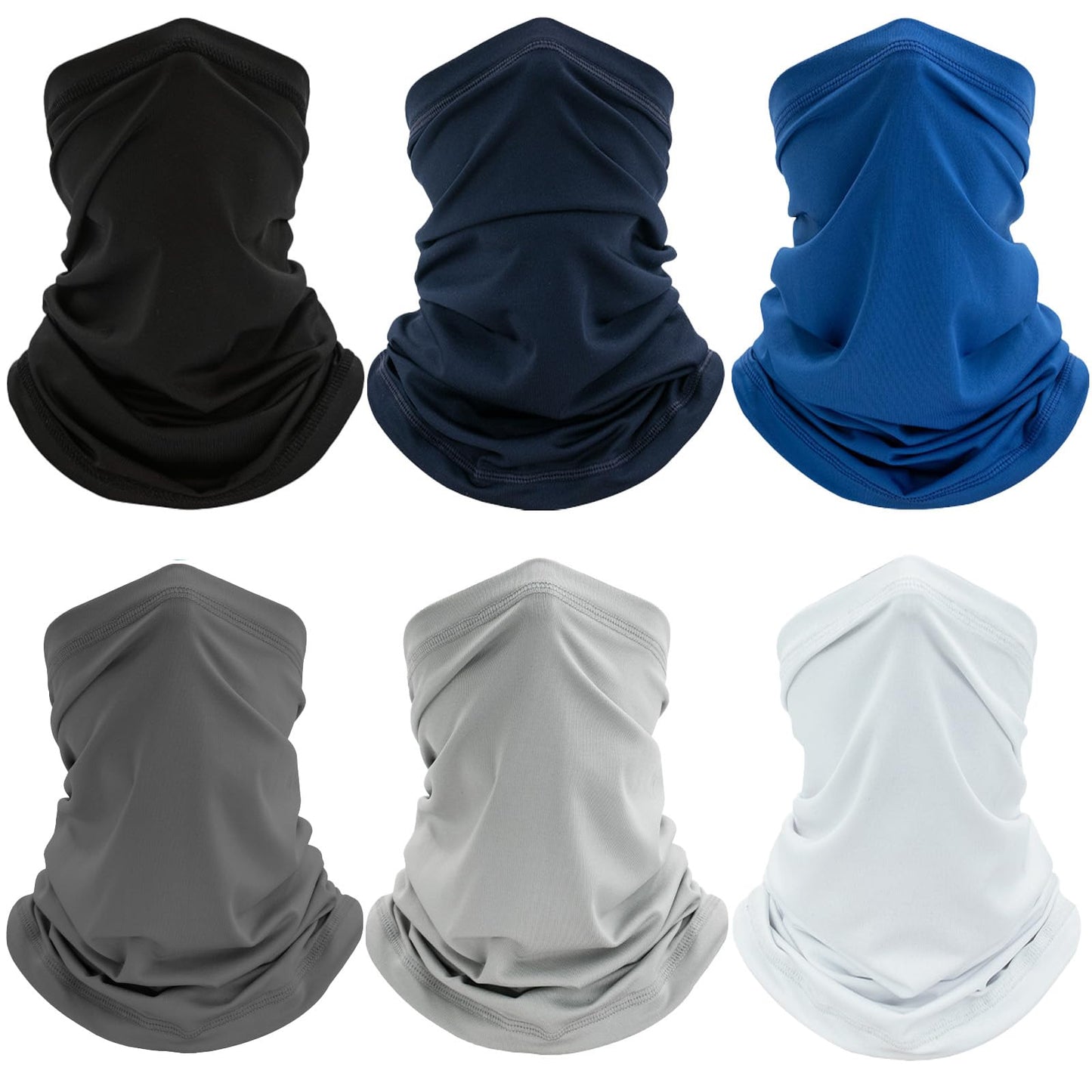 Arsvetu Neck Gaiter 6 Pack UV Protection Cooling Hiking Face Cover MenWomen