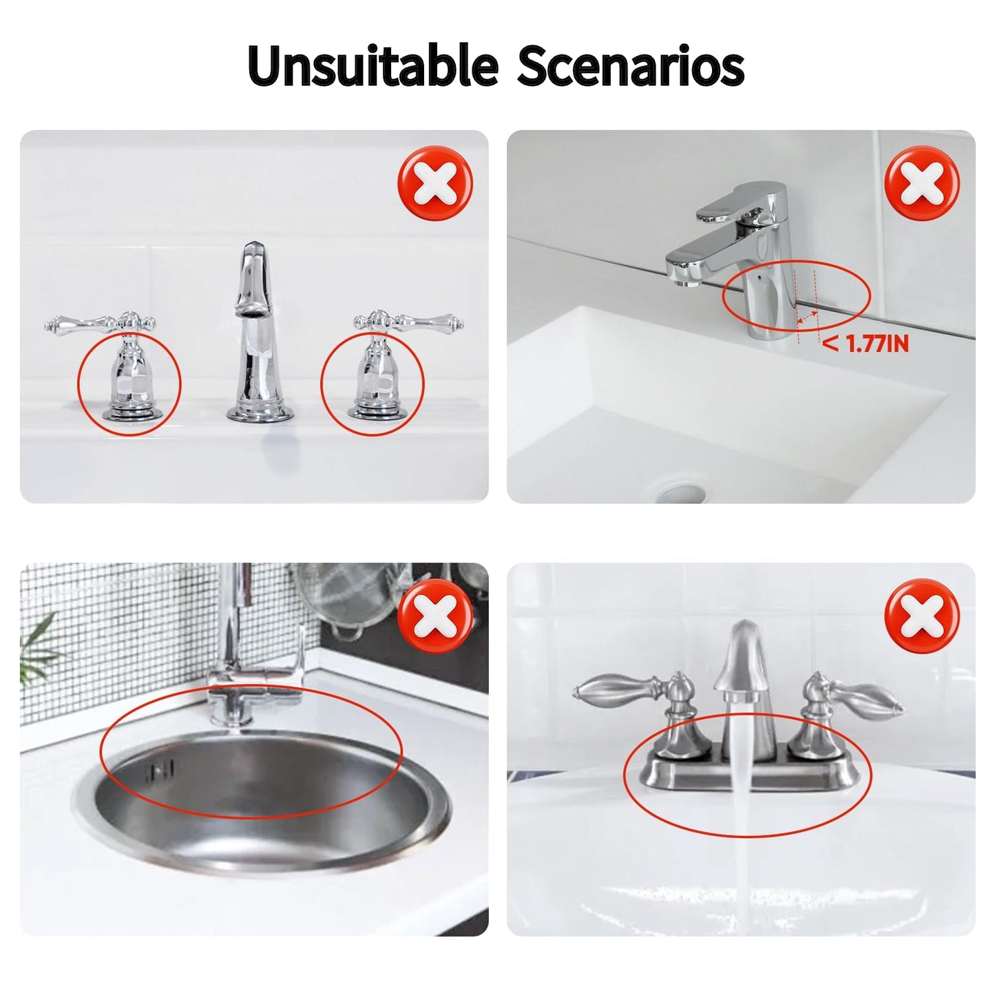 Dimber Faucet Mat for Kitchen Sink, Sink Splash Guard, 5°Slope for Smoother Draining, Kitchen Sink Splash Guard, A Good Helper for Sink Storage, 24''x5.5''(Grey)