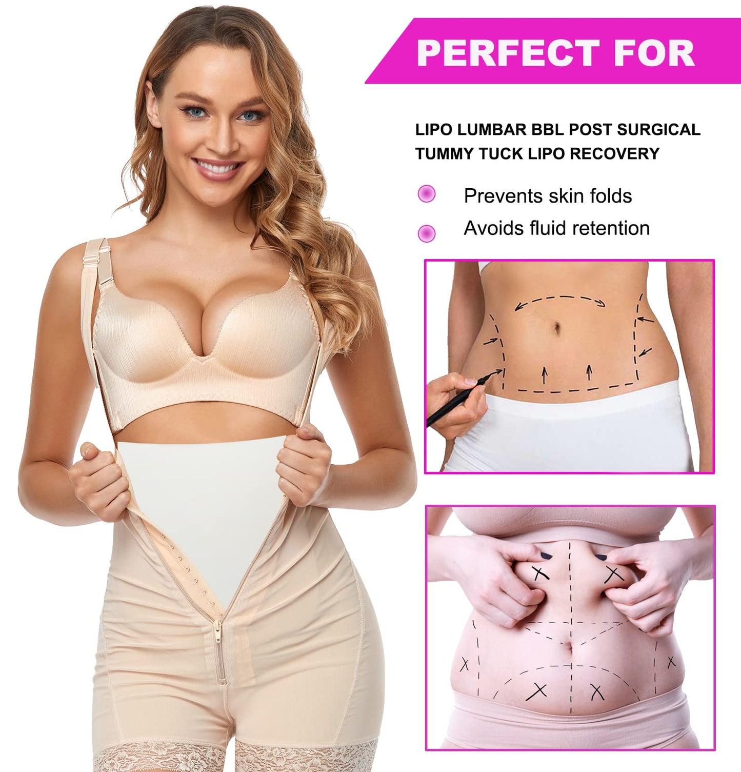 Gepoetry 4 Pack Lipo Foam Post-surgical Ab Board Flattening Abdominal Compression Board for using with Post Liposuction Surgery Compression Garments Foam pads for Recovery 8"X11"