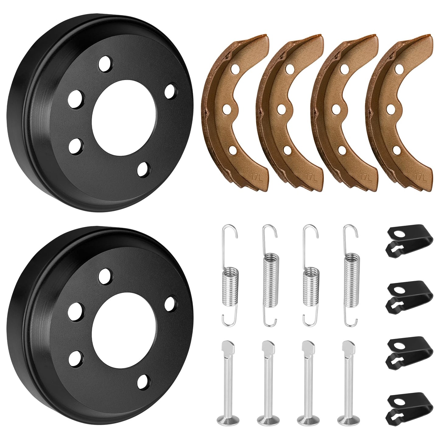 DRIVE UP Golf Cart Brake Hub Drum with Brake Shoes and Brake Spring Kit fit Club Car DS 1981-1994 Models, Replaces OEM 1011137 101146302 101816301