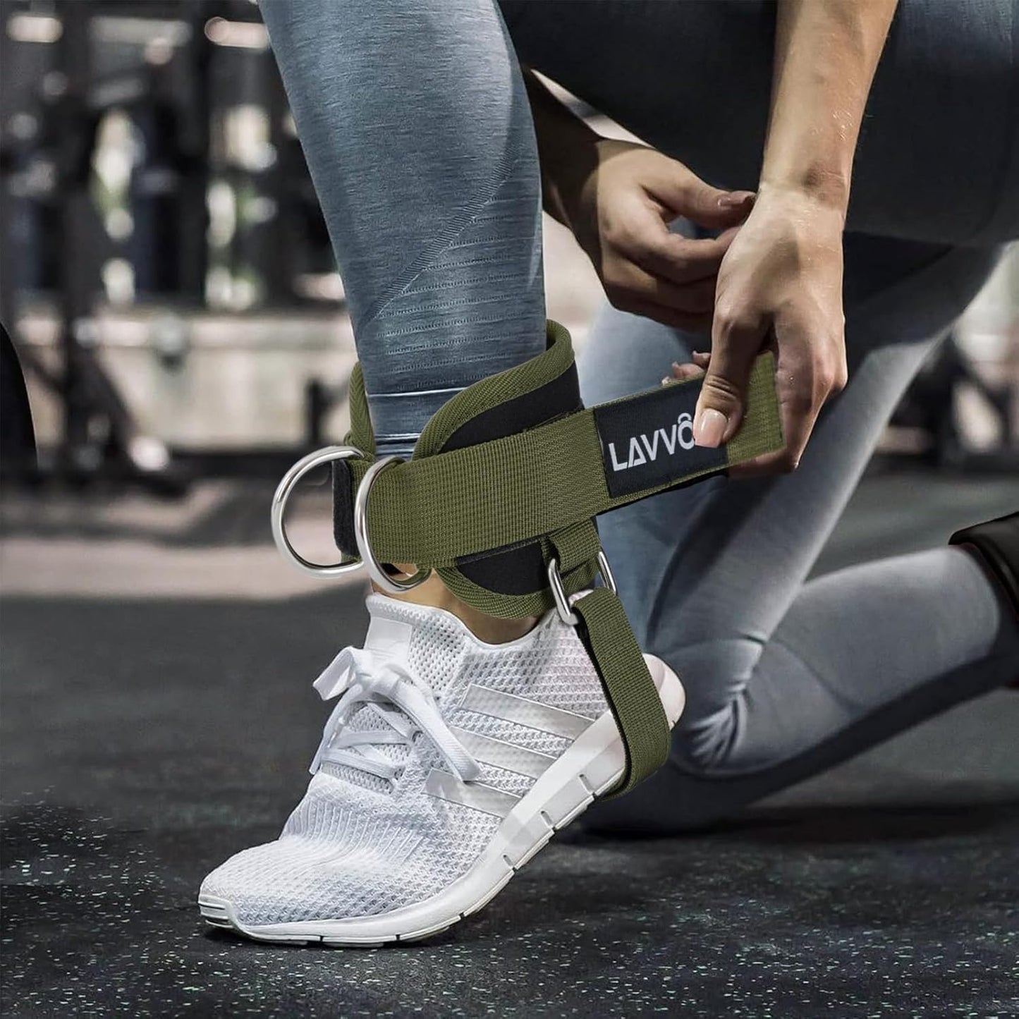 Skiennix Ankle Straps for Cable Machines - Adjustable Comfort Attachments for Glute Kickbacks & Leg Extensions