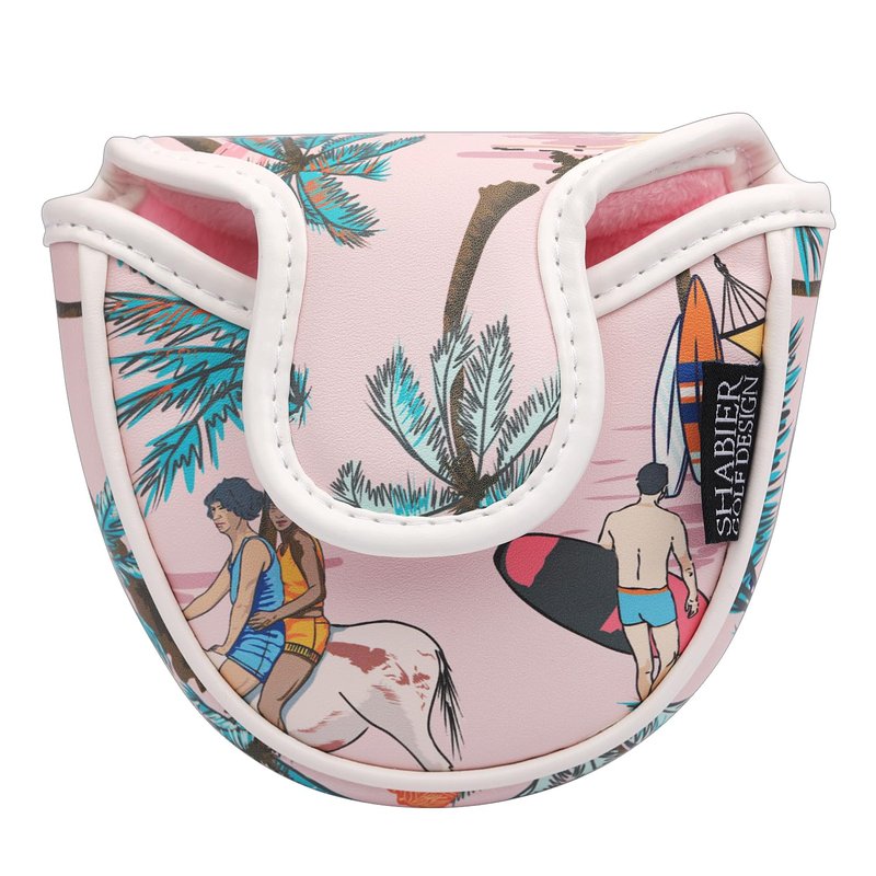 SHABIER Pink Aloha Tropical Hawaii Surf Beach Design for Mallet Headcover