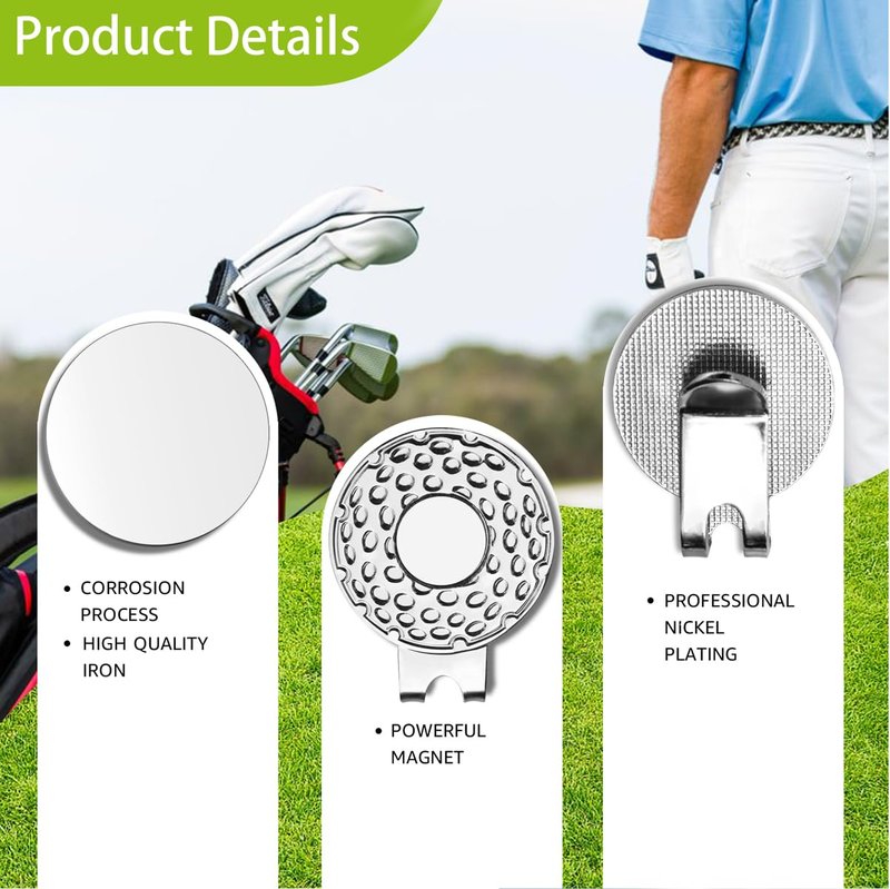 Pishovi I Play Golf Funny Golf Markers, Magnetic Golf Marker Cap Clip, Golf Accessories, Birthday Retirement Appreciate Father's Day Thanking You Gifts for Grandpa Dad Golf Lovers Uncle Golfer Brother