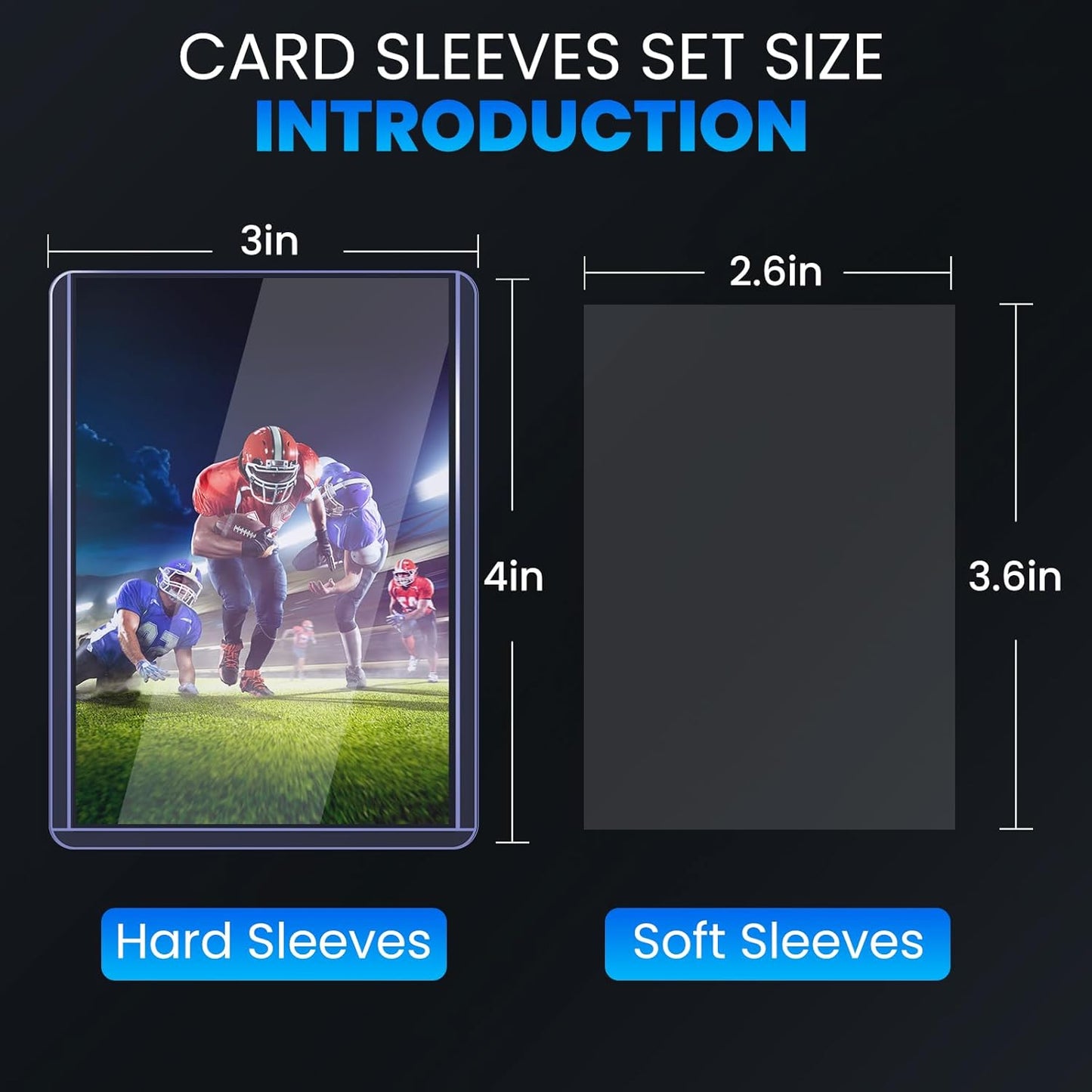 Skiennix 800 Card Sleeves - Hard Plastic Toploaders with 400 Penny Sleeves | 3" x 4" Trading Card Protectors