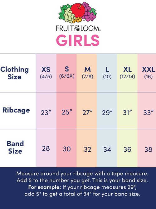 Fruit of The Loom Girl's 3-Pack Seamless Training Bralette