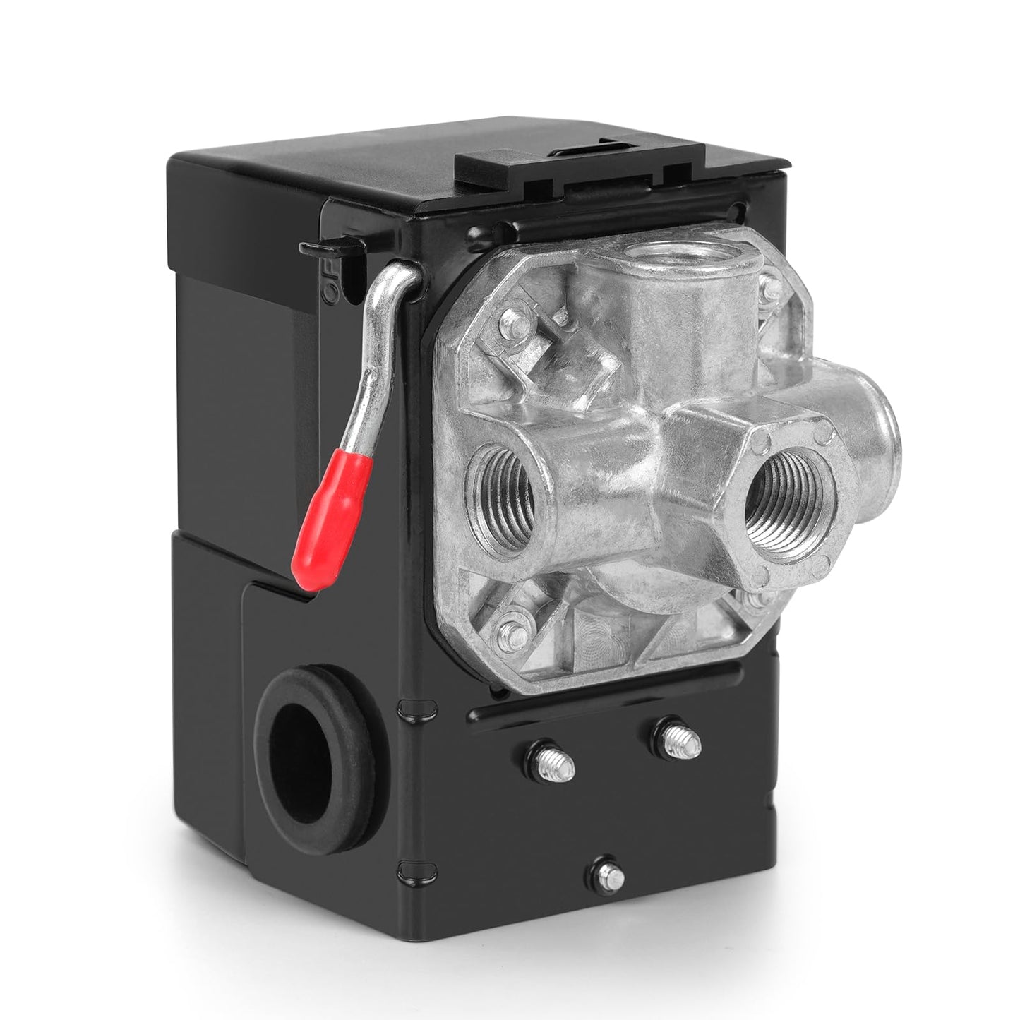 RSHEXJI Air Compressor Pressure Switch FB10-4H, 4 Port 1/4" NPT, 95-120 PSI Pressure Control Switch for Air Compressor Parts Replacement, Central Pneumatic, Husky, Campbell Hausfeld Compatible