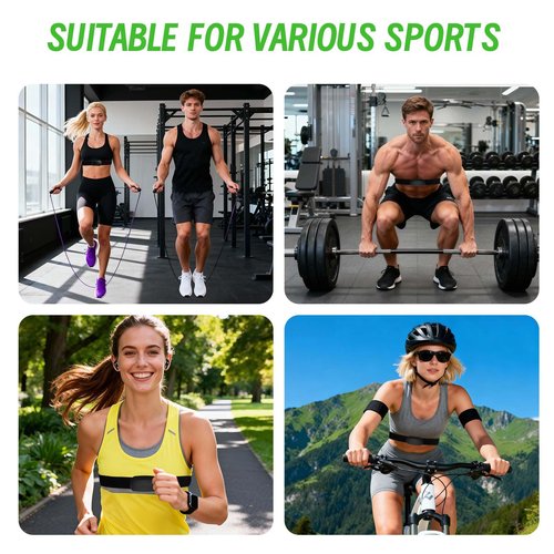 Heart Rate Monitor Replacement Chest Strap for Polar H10 H9 H7 H1, Adjustable Waterproof Soft Straps Compatible with Wahoo Garmin Moofit Powr Labs COOSPO XOSS Chest Belt