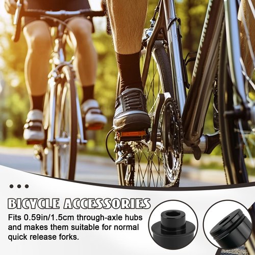 Wshxjzyay 2 Pack Mountain Bike Hub Adapter, Quick Release Hub Converter Adapter, 15 mm to 9 mm Thru Axle Quick Release for Mountain Road Bicycle Cycling Wheel
