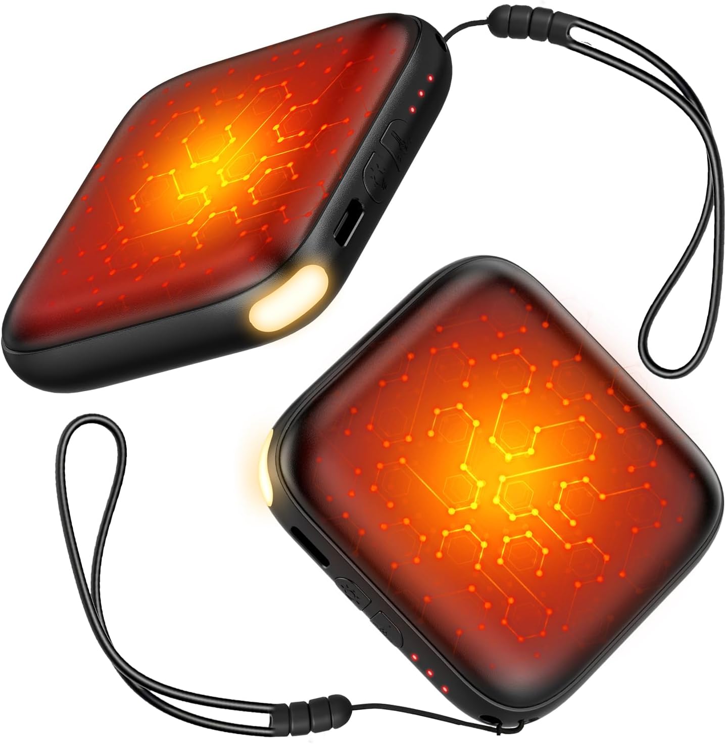 Skiennix Rechargeable Hand Warmers - 6000mAh Fast Heating Portable Pocket Heater | 3 Temperature Settings, LED Light, Ideal for Hunting & Holiday Gifts