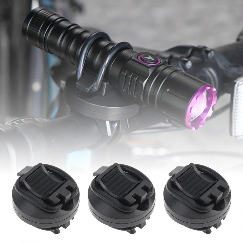 Tobefore 3Pcs Universal Bike Flashlight Mount, Adjustable Clamp for Flashlight, 360 Degree Adjustable Cycling Torch Stand for Road&Mountain Bike