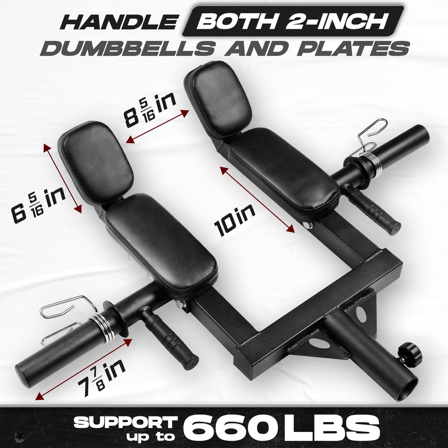 Yes4All Viking Shoulder Press Landmine Attachment - Weightlifting Handle Fits 2-Inch Olympic Bars Works Shoulders Chest Abs Back Thigh and Other Muscles Includes Collars T Bar Row Attachment Handle