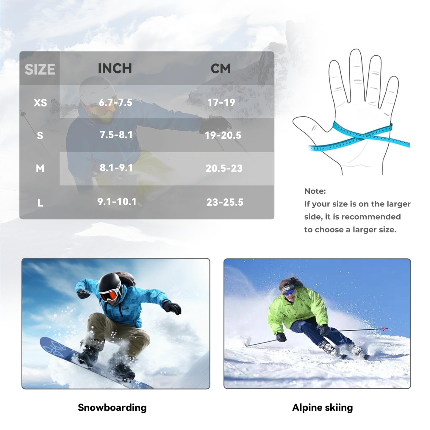 FEETMOR Heated Mittens for Women Men - Electric Rechargeable Dual-Heated Ski Touchscreen Winter Gloves for Arthritis Raynaud Snowboarding Camping Hiking Skiing(Medium)