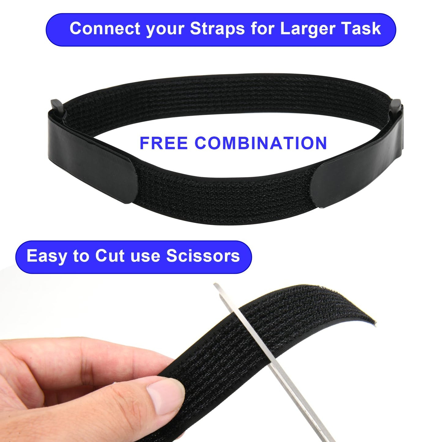 Cinch Straps with Anti-Slip Silicone Strips, 1 x 14" Hook & Loop Fastening Cable Strap Heavy Duty Multipurpose Straps for Extension Cord Cable Ropes Bike RV & Hose Organization Storage