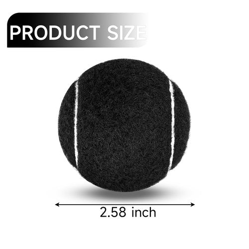 AeloriaStar Tennis Balls, 4 Pack Training Tennis Balls – Practice Balls for Beginners & Playing Balls for Dogs (Black)