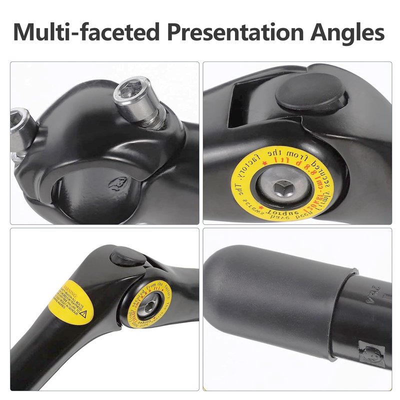 Relwears Black Quill Stem Adjustable 22.2mm Alloy Alum 180mm Reach 110 * 25.4 for Mountain Bike and Road Bike