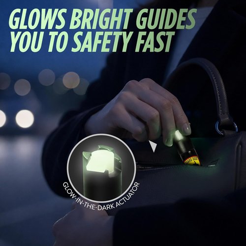 Guard Dog Security Self Defense Pepper Spray Glow in The Dark, OC Spray, UV Dye, Twist Top, Compact Size Self Defense Tool for Women and Men, Police Grade Formula, Up to 16 Feet Long Range