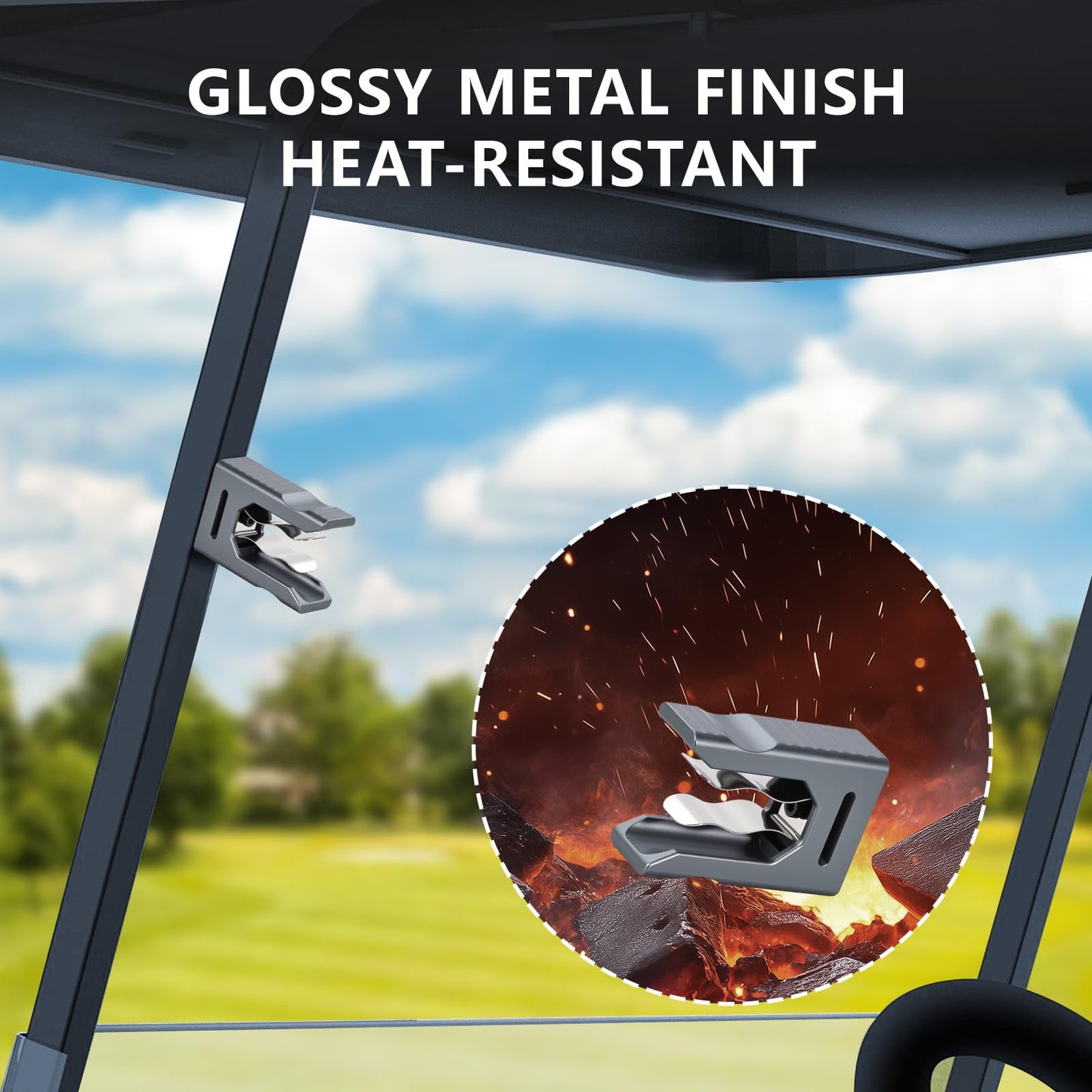 Lifarsculp Magnetic Holder for Golf Carts, Sturdy Aluminum Alloy & Stainless Steel. Secures Gear on Golf Carts, Beach Chairs, Fishing Rods, Boats, Patio & More!