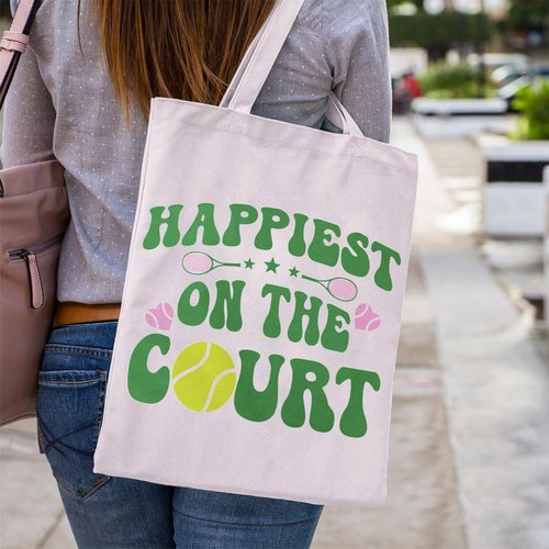 WCGXKO Tennis Sports Tote Bag for Women Sport Player Gift (Tennis Tote)