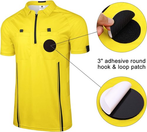 FitsT4 Soccer Referee Jersey - Short Sleeve Pro Ref Shirts for Ultimate Comfort and Performance